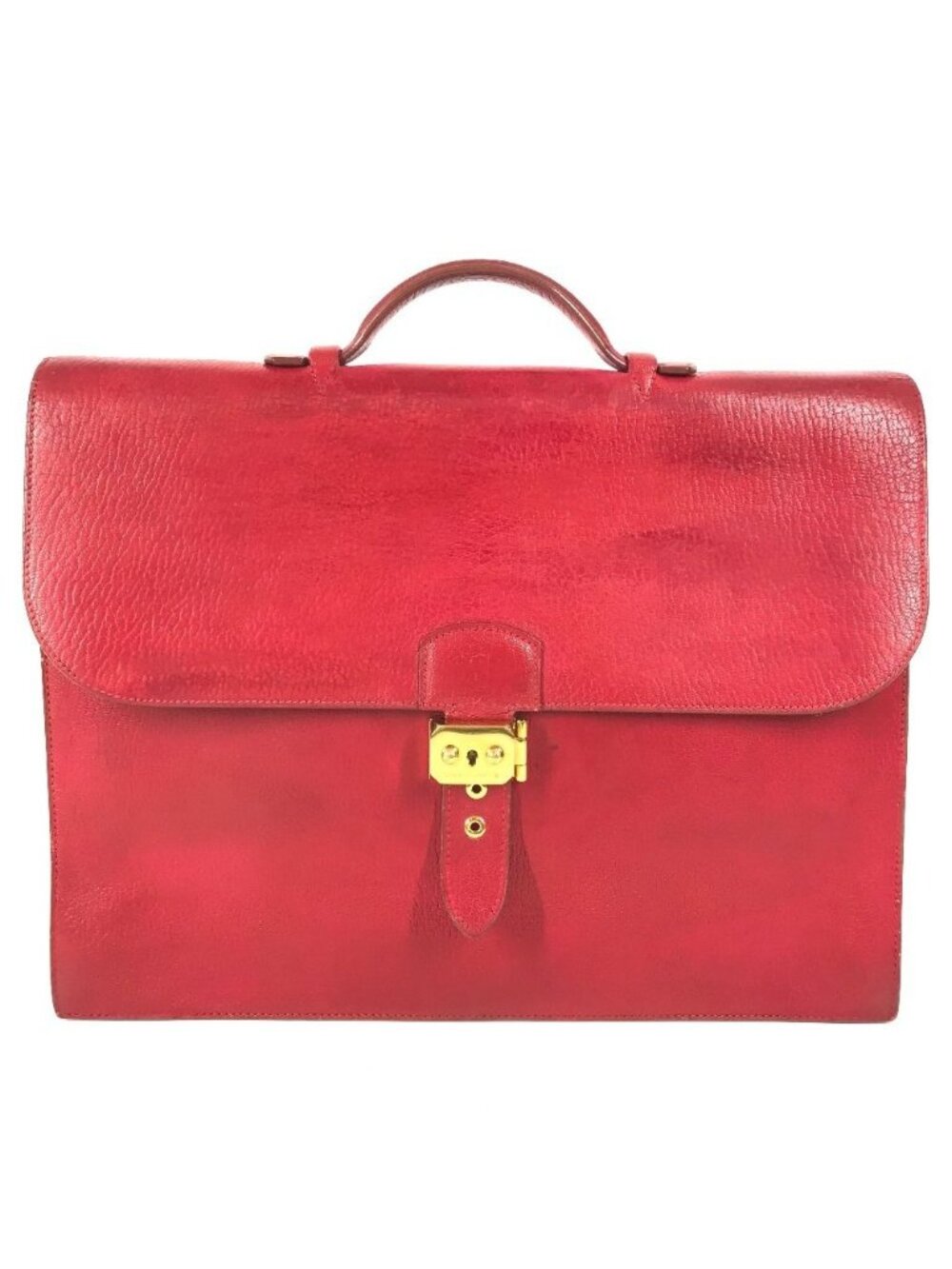 Hermes Business Bag Sac a Depeches 38 Leather Red